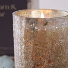 Boxed Crackled Glass Candle - Balsam &amp; Cedar