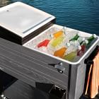 Permasteel 80 Qt. Wood Grain Rolling Patio Cooler
