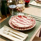Red Geo Stoneware Salad Plate Sets