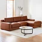 Dalton Leather 2-Piece Chaise Sectional (111"&ndash;121")