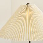 Metal Sphere Floor Lamp &amp; Pleated Shade (66")