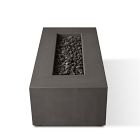 Tall 60&quot; Rectangle Outdoor Concrete Fire Table