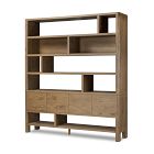 Zelina Oak Wide Bookcase (84")