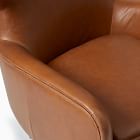 Lucia Leather Wing Chair - Wood Legs
