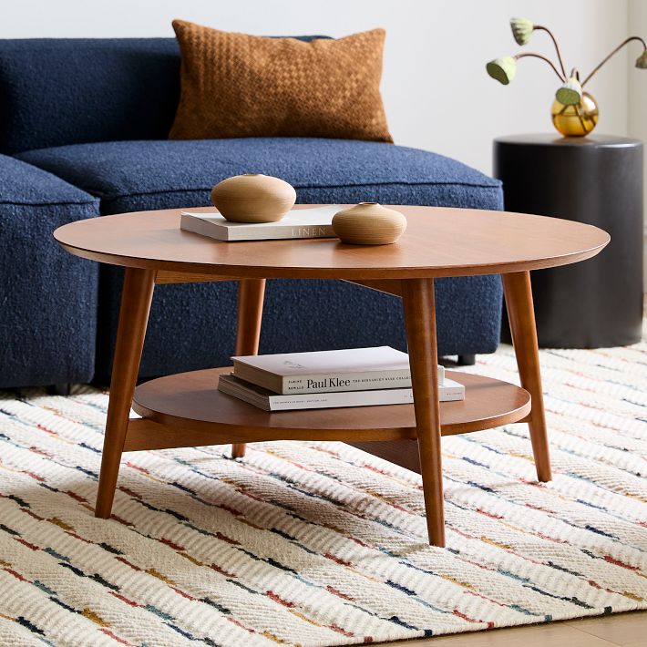 west elm mid centuryコーヒー テーブル ダイニング 北欧 Mid-Century Round Coffee Table (36
