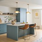 Bezel Perforated Metal Pendant (16&quot;)