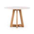 Fanned Base Round Dining Table (42&quot;- 55&quot;)