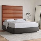 Panel Tufted Wall Mounted Headboard - Leather