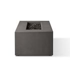 Tall 60&quot; Rectangle Outdoor Concrete Fire Table