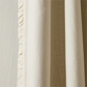 Ruffle Linen Blackout Curtain