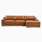 Dalton Leather 2-Piece Chaise Sectional (111"&ndash;121")