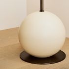 Metal Sphere Floor Lamp &amp; Pleated Shade (66")