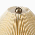 Metal Sphere Floor Lamp &amp; Pleated Shade (66")