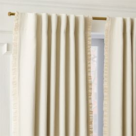 Ruffle Linen Blackout Curtain