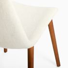 Slope Upholstered Dining Chair - Wood Legs