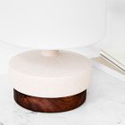 Wood & Ceramic Table Lamp (17")