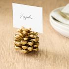 Forest Shine Metal Pine Cone Place Card Holders