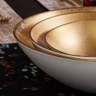Pure Metallic Stoneware Serve Bowls (Set of 3)