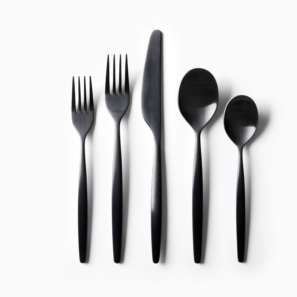 Sidney Flatware Sets - Black - Set of 20