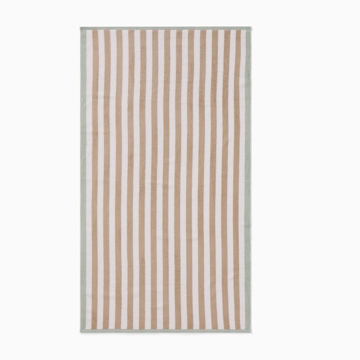 Biarritz Woven Stripe Beach Towel - 40" x70", Sand