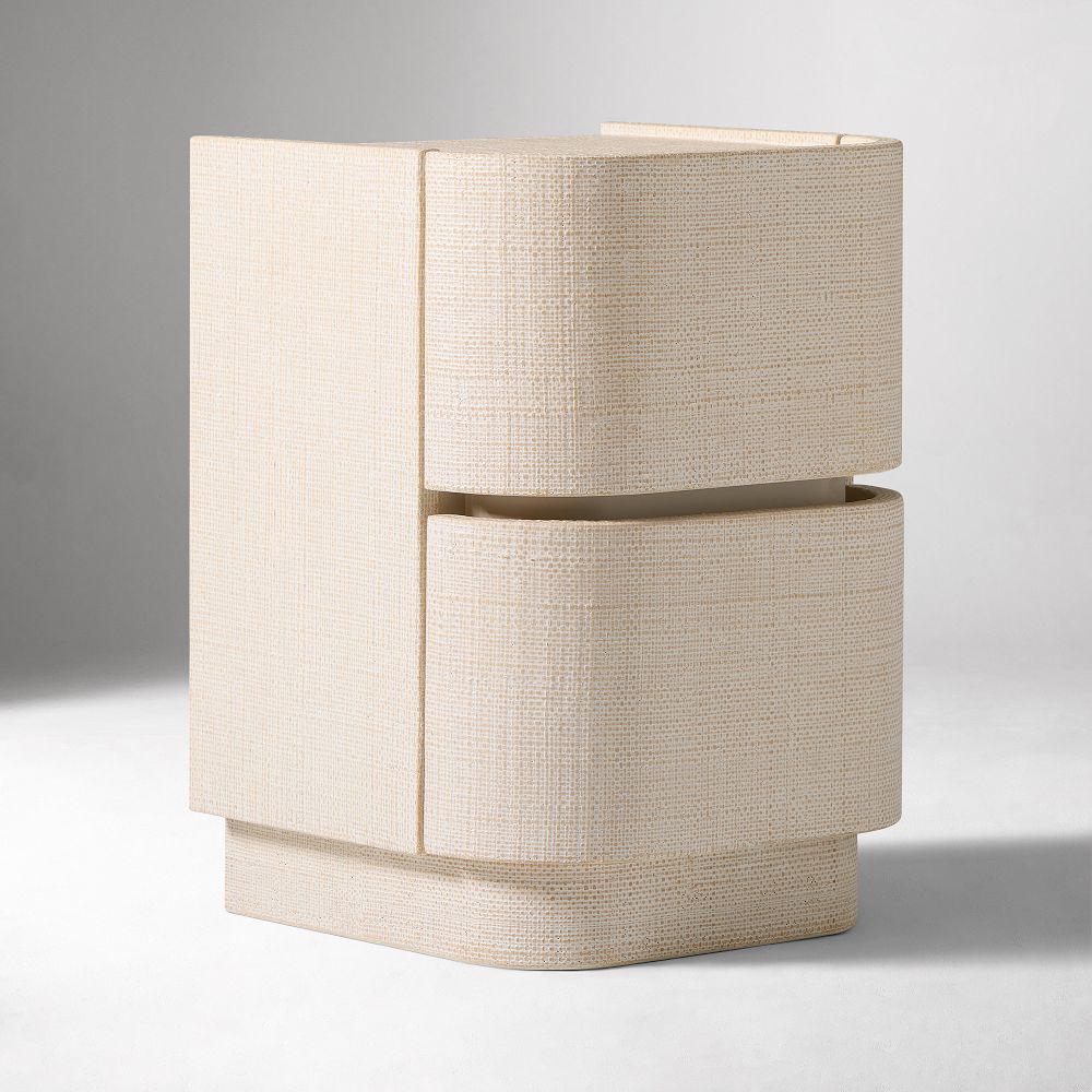 Solstice Painted Raffia Mini Nightstand (16")