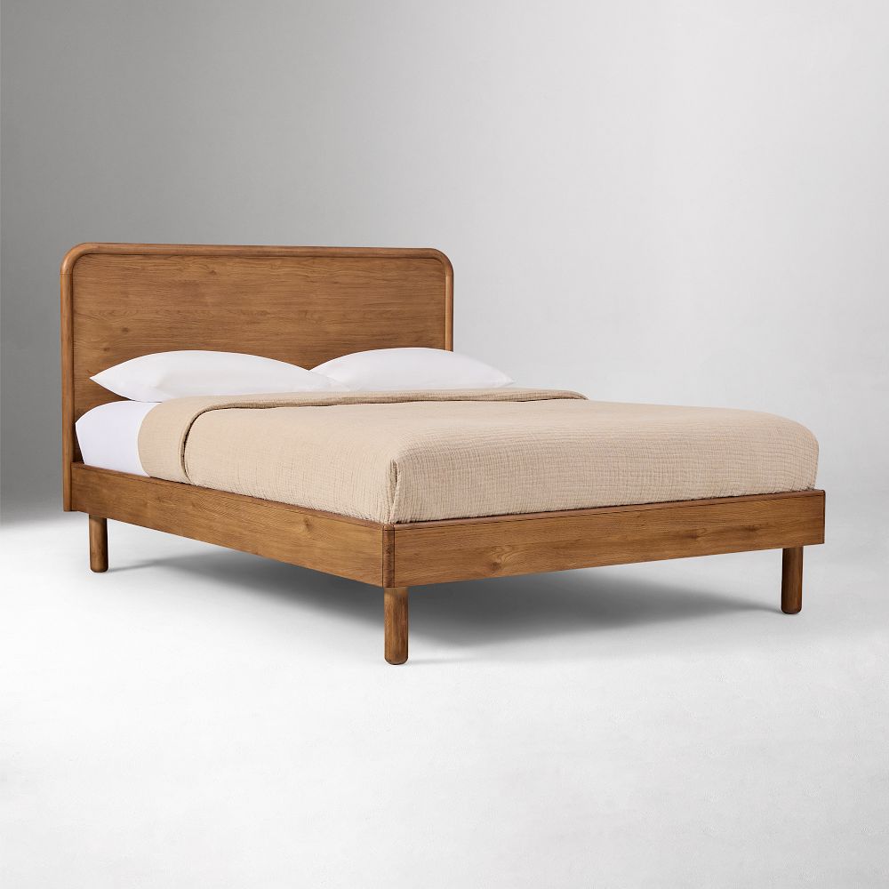 Miles Wood Bed - King, Toasted Oak