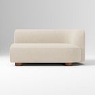 Open Box: Build Your Own Laurent Sectional, Right-Arm 2 Seater Sofa - Performance Distressed Velvet, Cool Walnut