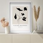 Fleurs Bohemes Silhouette Framed Shadowbox Wall Art