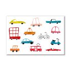 Gouache Cars Canvas Wall Art