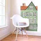 Mej Mej Rooftop Single House Peel &amp; Stick Wall Decal