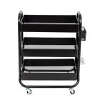 Rolling Craft Cart w/ Pegboard &amp; Basket