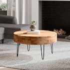 Bowed Legs Round Storage Coffee Table (31")