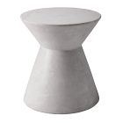 Concrete Outdoor Hourglass Side Table (17.5")