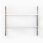 Curved Polished 2-Tier Shelf (32")