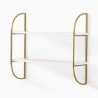Curved Polished 2-Tier Shelf (32")