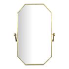Rectangular Metal Wall Mirror w/ Adjustable Bracket