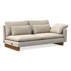 CHIP & DENT: Harmony Right Arm 2 Seater Sofa, Down Blend, Prf Dis Velvet, Sand, Dark Walnut