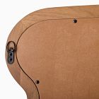 Scallop Edge Wood Rectangular Floor Mirror