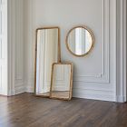 Geo Burled Wood Floor Mirror