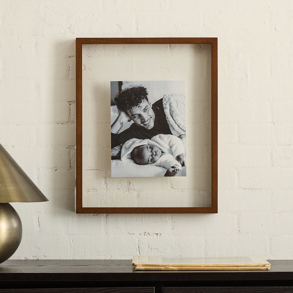 Floating Wood Gallery Frame - Walnut, Wood, 16X20