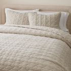 Embroidered Washed Velvet Quilt &amp; Shams