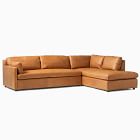 Marin Leather 2-Piece Bumper Chaise Sectional (114&quot;)