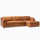 Marin Leather 2-Piece Chaise Sectional (114")
