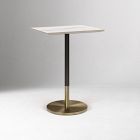 Orbit Restaurant Rectangle Bar Table &ndash; Porcelain w/ Protective Metal Bumper