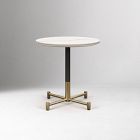 Branch Restaurant Round Dining Table - Porcelain w/ Protective Metal Bumper