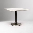 Raymond Restaurant Dining Table - Porcelain w/ Protective Metal Bumper - Square