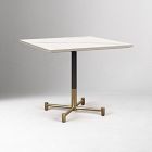 Branch Restaurant Square Dining Table - Porcelain w/ Protective Metal Bumper