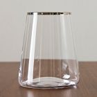 Horizon Lead-Free Crystal Silver-Rimmed Glassware Sets