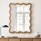 Wavy Wood Wall Mirror
