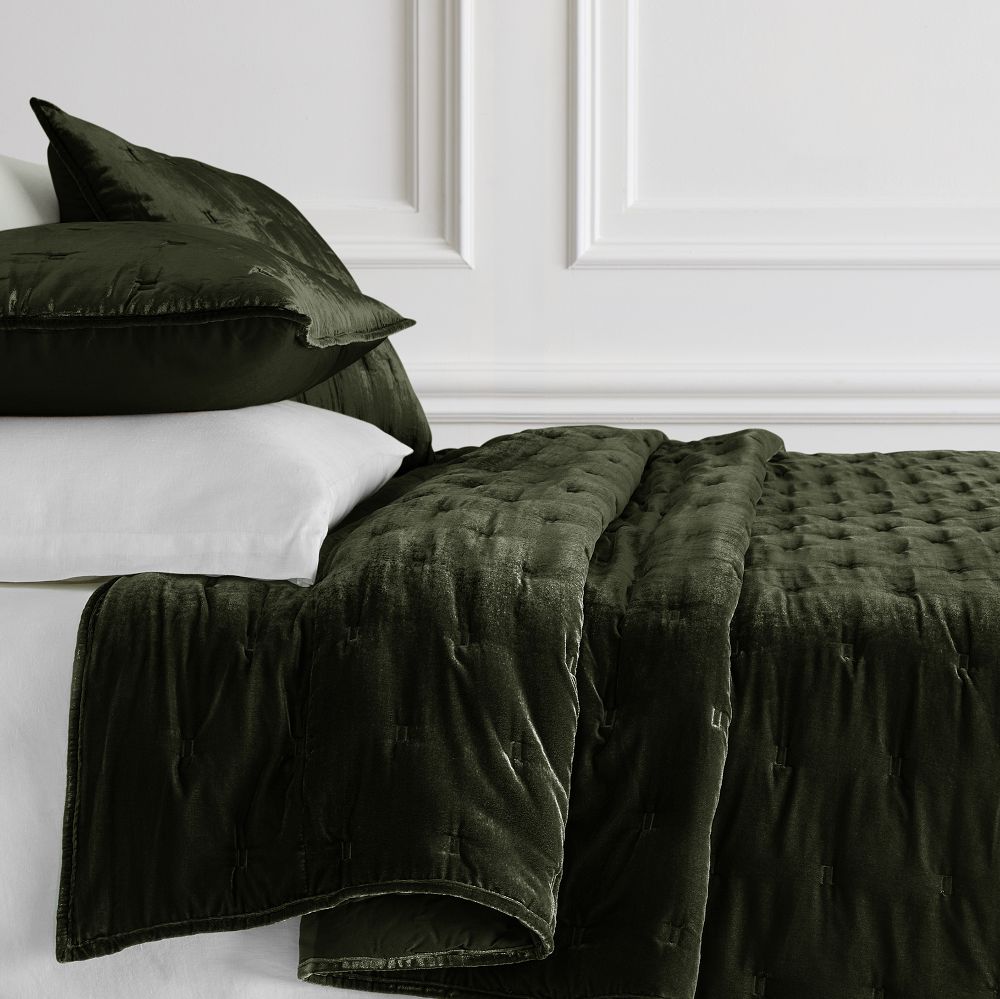 West Elm Velvet Quilt